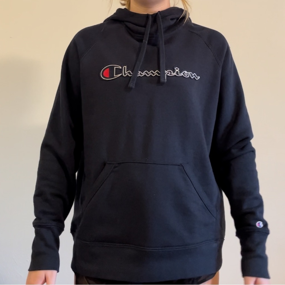 Women’s Champion navy hoodie size large